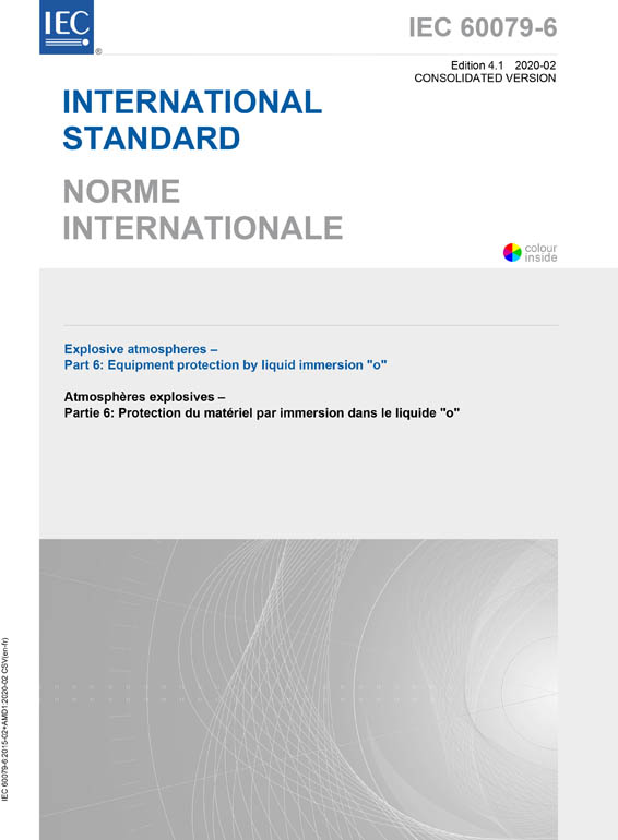 Cover IEC 60079-6:2015+AMD1:2020 CSV (Consolidated Version)